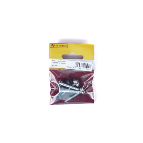 30mm x 8 CP Dome Mirror Screws (Pack of 4)