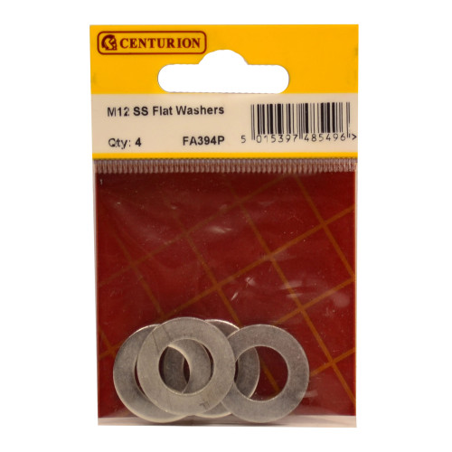 M12 SS Flat Washers (Pack of 4)