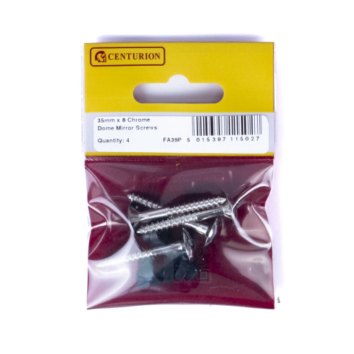 35mm x 8 CP Dome Mirror Screws (Pack of 4)