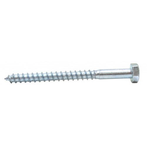 Coach Screws, M6 x 80mm, Zinc Plated