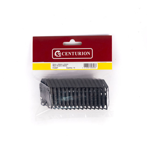 6mm x 43mm x 55mm Black Small 'U' Shim x 15