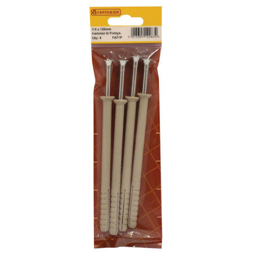 M8 x 120mm Hammer In Frame Fixings (Pack of 4)