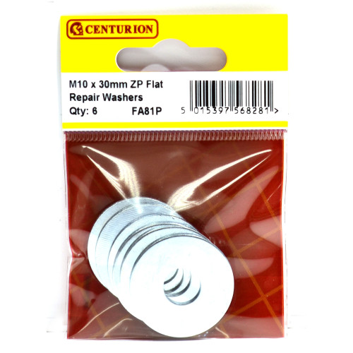 M10 x 30mm ZP Flat Repair Washers (Pack of 6)