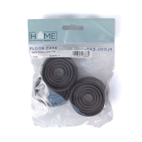 45mm Rubber Castor Cups 4pk