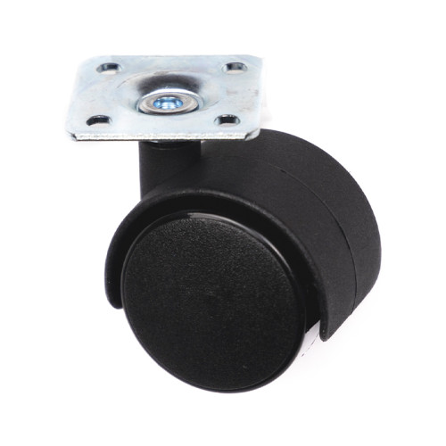 40mm Twin Wheel Plate Fix Castors