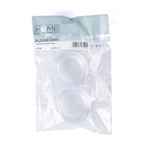 45mm Clear Castor Cups (Pack of 4)