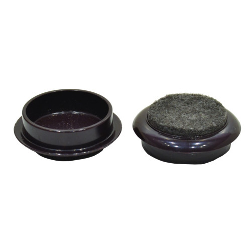 44mm Small Brown Felt Backed Caster Cups