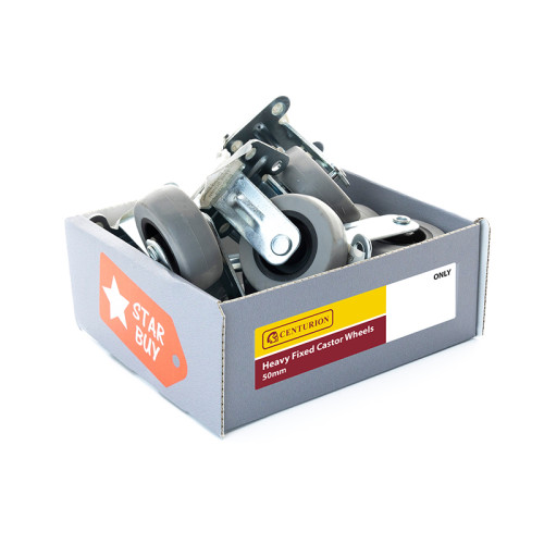 Display Box Deal - 50mm TPR Heavy Fixed Castor (Made to Order)