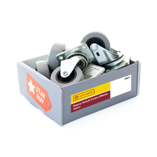 Display Box Deal - 50mm TPR Heavy Swivel Castor (Made to Order)