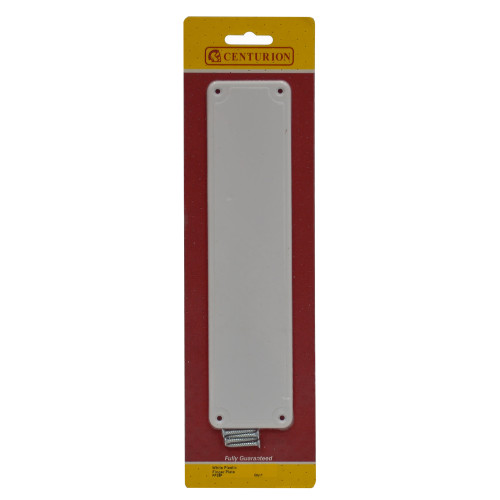 Plastic Finger Plate, White, 250mm x 65mm