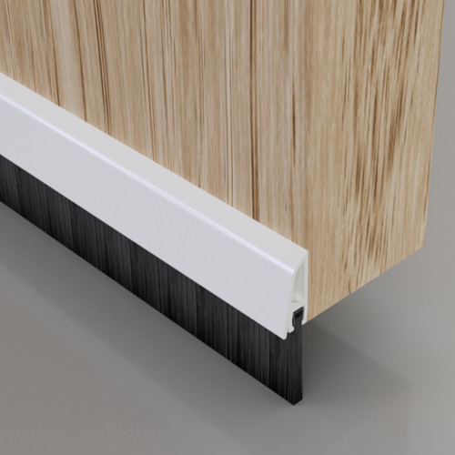 Warmseal Brush Threshold Strip, White, 838mm