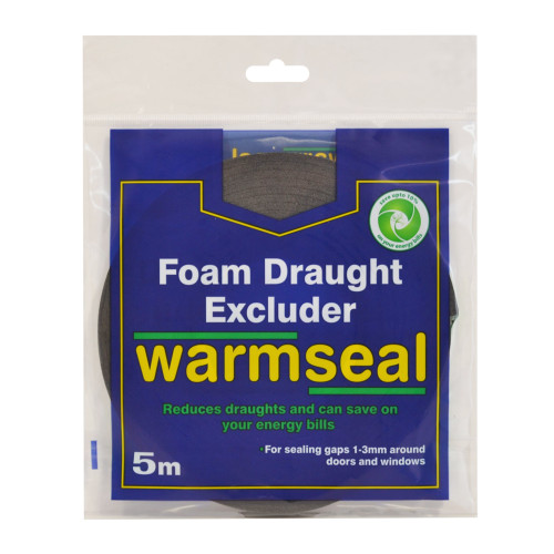 Warmseal Weather seal Sealing Strip, Black, 5m