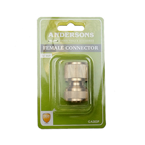 Brass Female Quick Fix Connector, 1/2" BSP