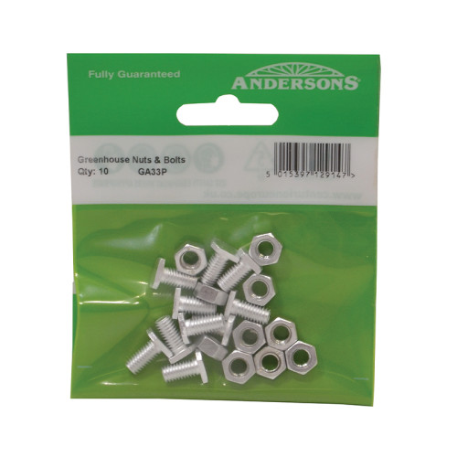 Cropped Head Nut and Bolt, M6 X 11mm