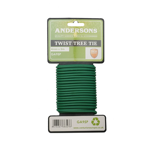 Garden Sponge Twist Tie, Green, 4mm x 5m