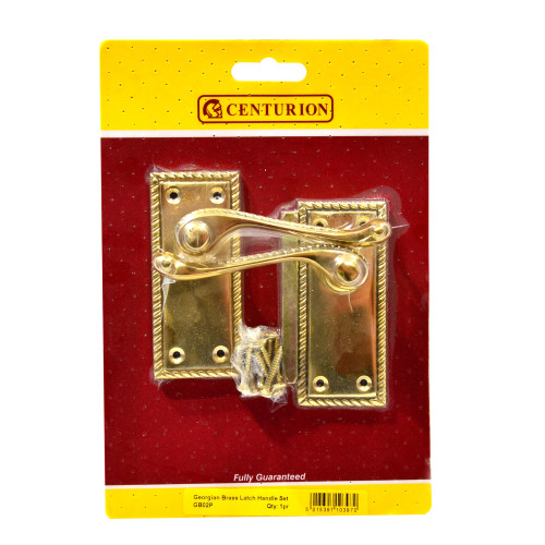 Solid Brass Georgian Lever Latch Set, 100mm x 43mm