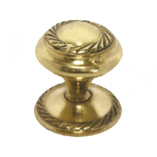 Georgian Cupboard Knobs, Polished Brass, 25mm Dia.