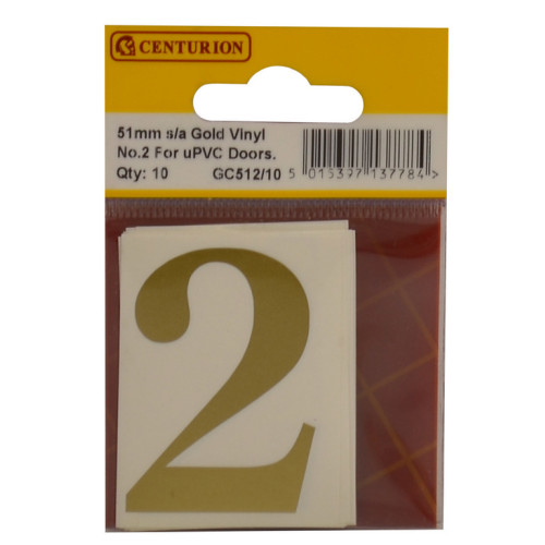 51mm G Traditional Font Vinyl Number 2 GC512/10