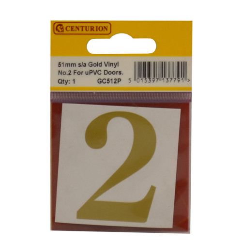 51mm G Traditional Font Vinyl Number 2 GC512P