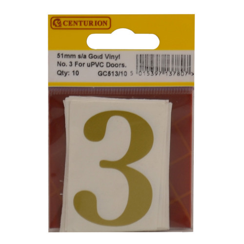 51mm G Traditional Font Vinyl Number 3 GC513/10