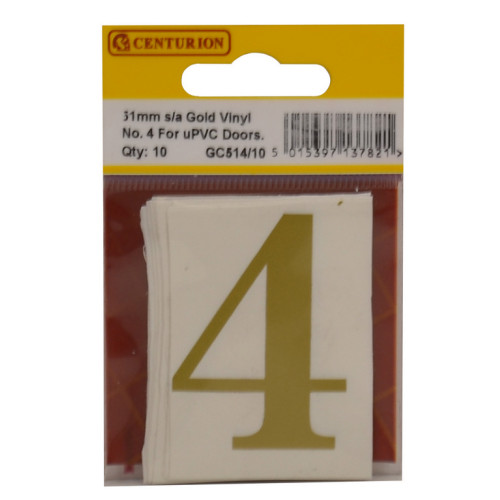 51mm G Traditional Font Vinyl Number 4 GC514/10