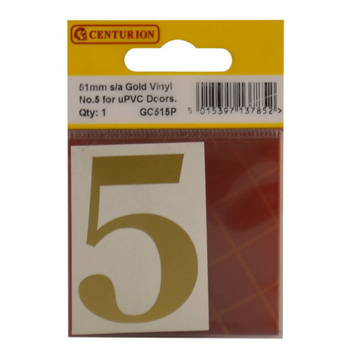 51mm G Traditional Font Vinyl Number 5 GC515P