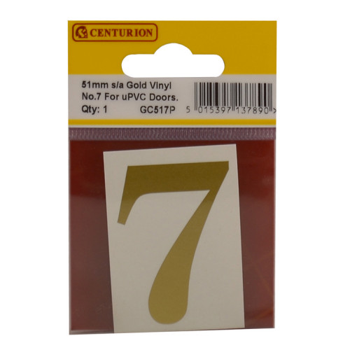 51mm G Traditional Font Vinyl Number 7 GC517P