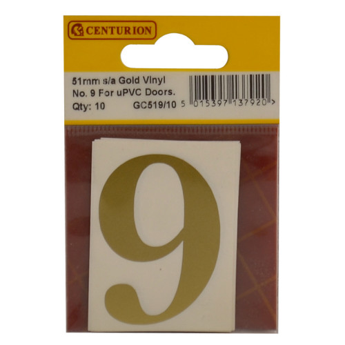 51mm G Traditional Font Vinyl Number 9 GC519/10