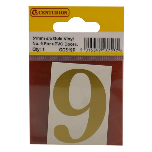 51mm G Traditional Font Vinyl Number 9 GC519P