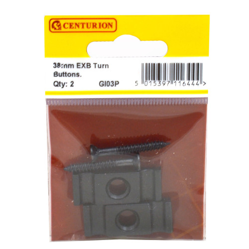 Steel Turn Buttons, Epoxy Black, 40mm