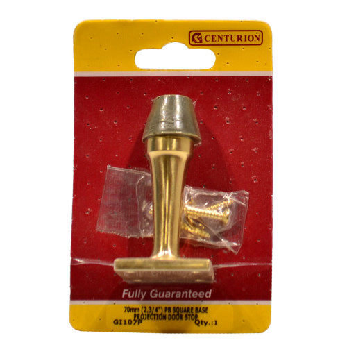 70mm (2 3/4") PB Square Base Projection Door Stop GI107P