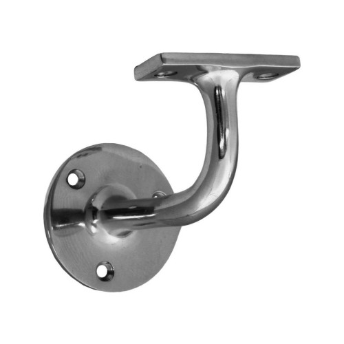 Solid Brass Heavy Handrail Bracket, Chrome Plated, 65mm