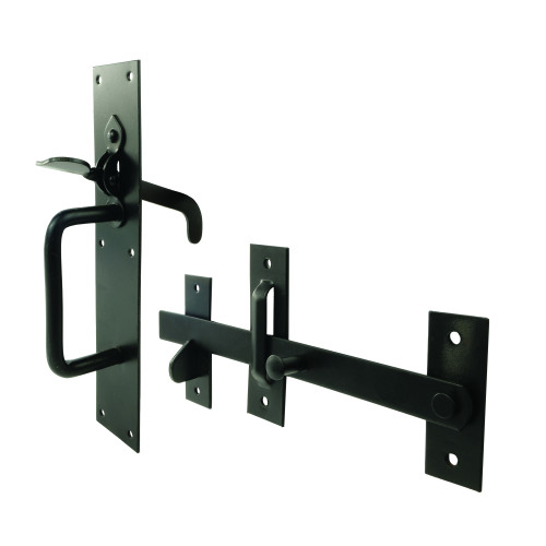Medium Suffolk Latch, Epoxy Black, 230mm