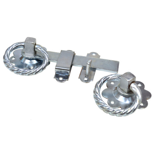 Twisted Ring Gate Latch, Zinc Plated, 150mm