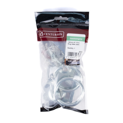 Plain Ring Gate Latch, Zinc Plated, 150mm