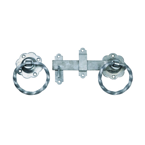 Twisted Ring Gate Latch, Galvanised, 150mm