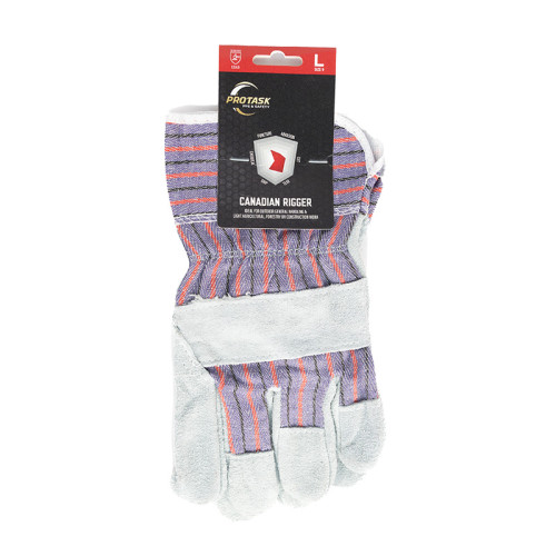 Canadian Rigger Gloves, Grey, Large