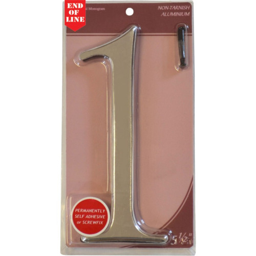 Glass/Silver Numbered Plaque 1