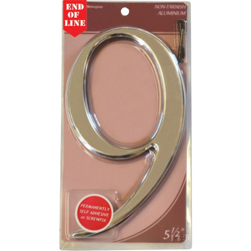 Glass/Silver Numbered Plaque 9