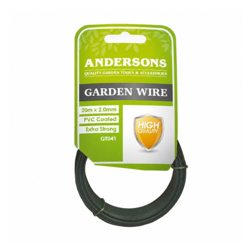 PVC Coated Garden Wire, Green, 20m x 2.0mm