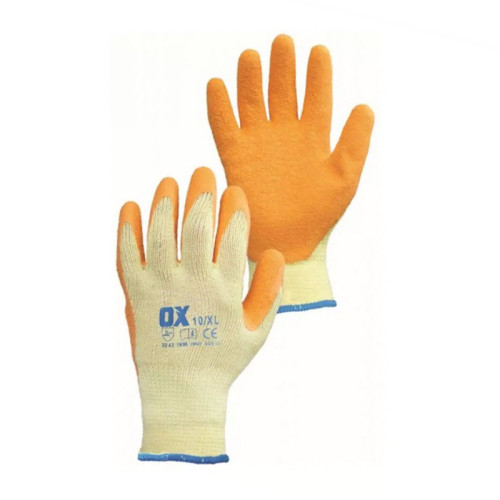 OX LATEX GRIP GLOVE- SIZE 10 - 1 PAIR