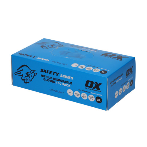 OX NITRILE DISPOSABLE GLOVES- 100 PACK- XL