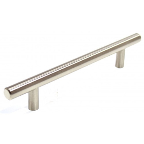 Plain 'T' Bar Handle, Brushed Nickel, 177mm