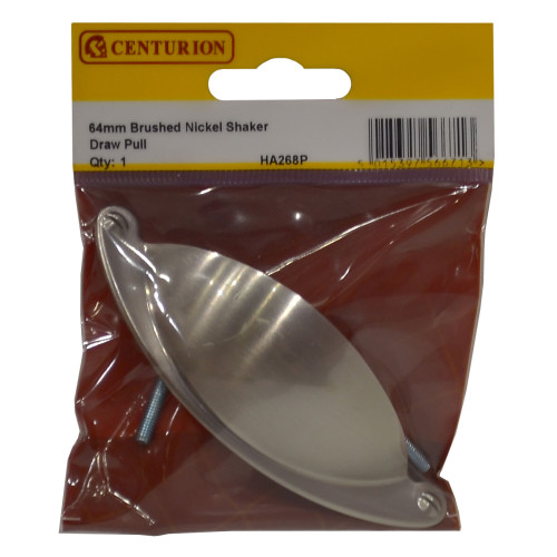 Shaker Drawer Pull, Brushed Nickel, 64mm