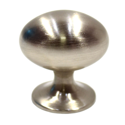 Oval Knobs, Brushed Nickel, 35mm Dia.