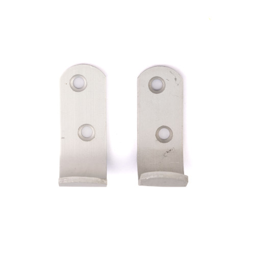50mm Flat Pattern Robe Hook - Silver Anodised Aluminium