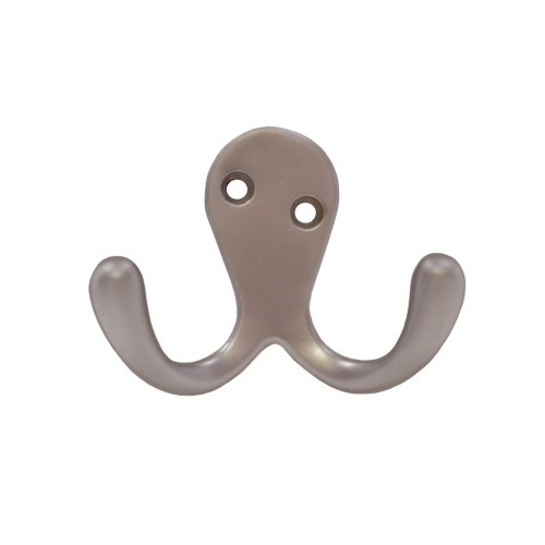 70mm Die Cast Double Robe Hook - Satin Chrome