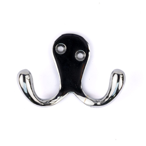 70mm Die Cast Double Robe Hook - Chrome Plated