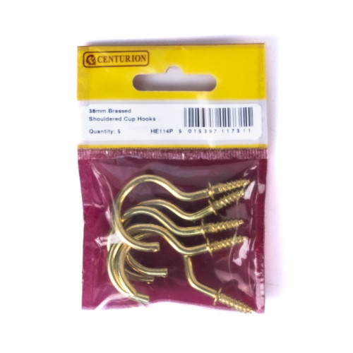 38mm EB Shouldered Cup Hooks (Pack of 5)
