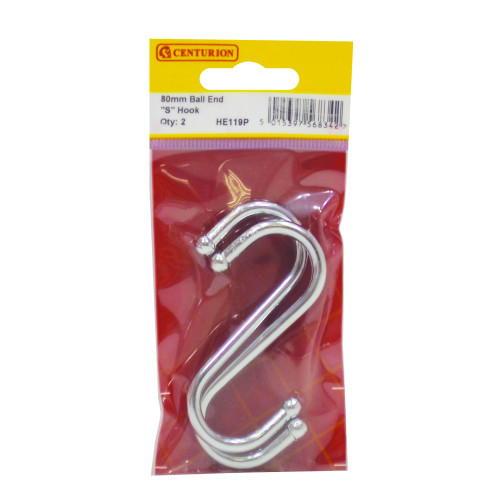 80mm Ball End 'S' Hook